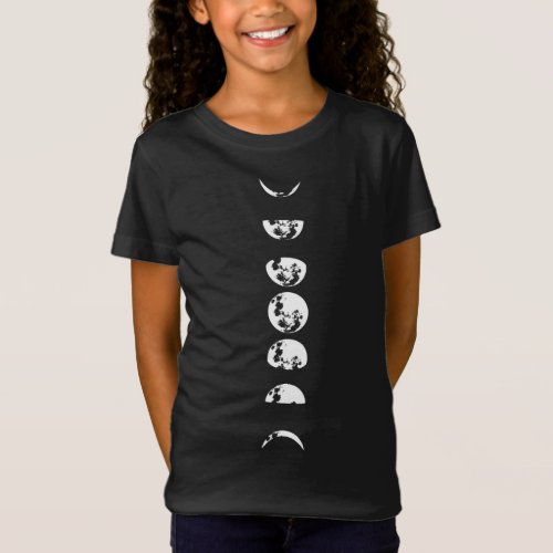 Luna Moon Phases Space Lovers Lunar Phases Astrono T_Shirt