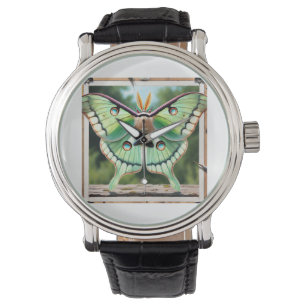Luna moth 070824IREF223 - Watercolor Watch