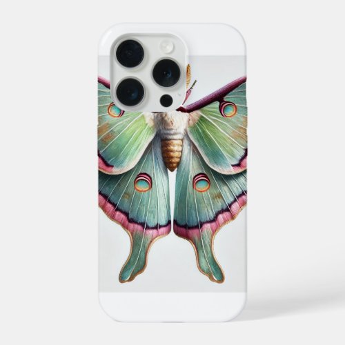 Luna Moth 200624IREF217 _ Watercolor iPhone 15 Pro Case