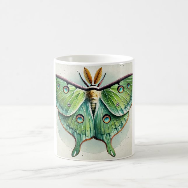 Luna Moth Actias luna 210824IREF215 - Watercolor Coffee Mug (Center)
