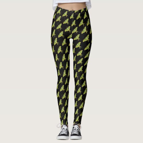 Luna Moth Artwork in Vibrant Color Leggings