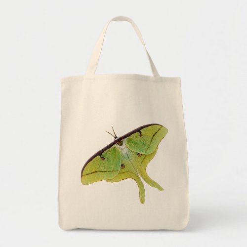 Luna Moth Artwork in Vibrant Color Tote Bag