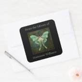 Luna Moth Book Name Plate Sticker (Envelope)