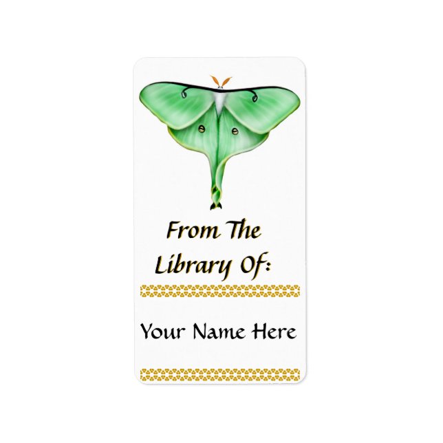 Luna Moth Bookplate (Front)