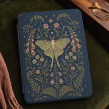 Luna Moth Botanical Cottagecore Kindle Case