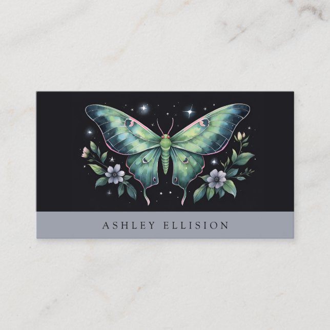 Luna Moth Business Card (Front)
