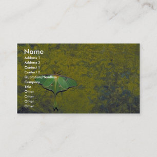 Luna moth business card