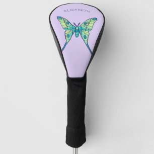 Luna moth butterfly insect purple name golf head cover