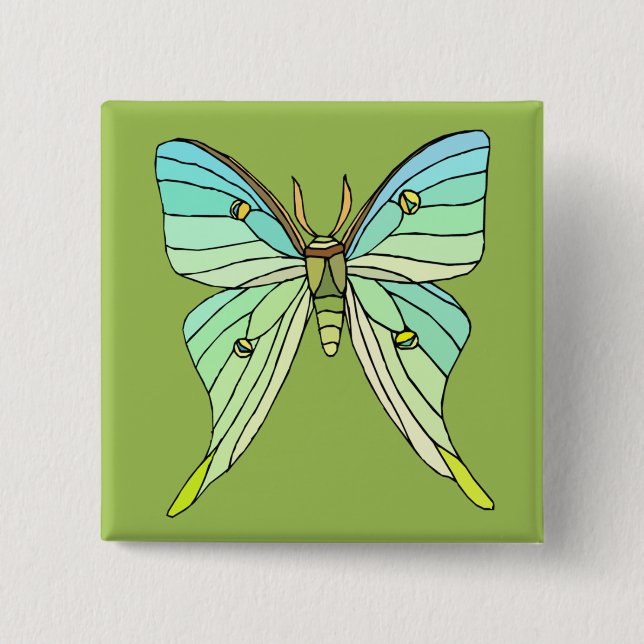 Luna Moth Button (Front)