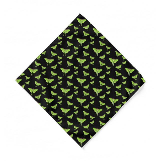 Luna Moth cartoon illustration  Bandana (Front)