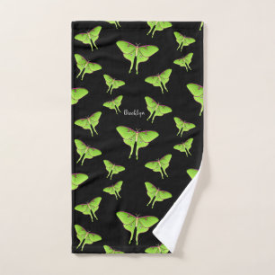 Luna Moth cartoon illustration  Bath Towel Set