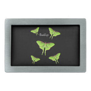 Luna Moth cartoon illustration Belt Buckle