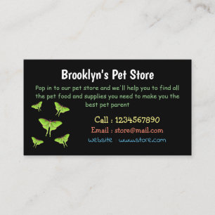 Luna Moth cartoon illustration  Business Card