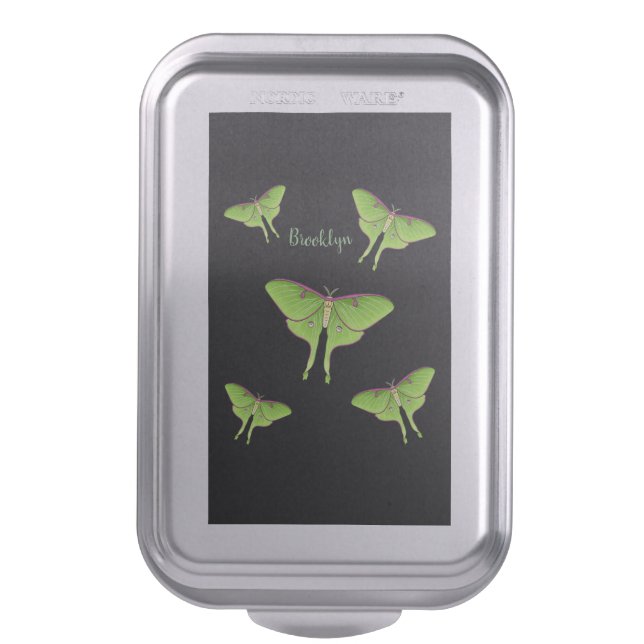 Luna Moth cartoon illustration  Cake Pan (Front Vertical)