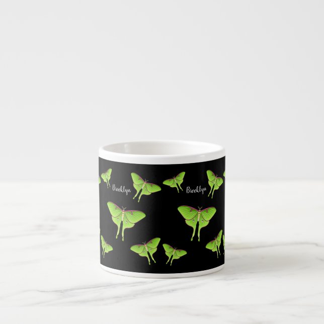 Luna Moth cartoon illustration  Espresso Cup (Front)