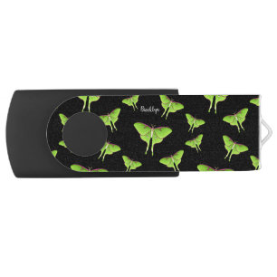 Luna Moth cartoon illustration Flash Drive