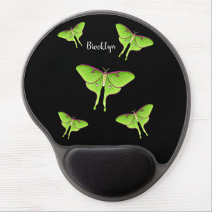 Luna Moth cartoon illustration Gel Mouse Pad