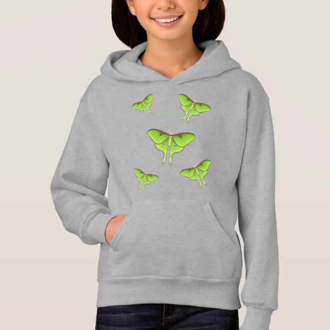 Luna Moth cartoon illustration  Hoodie (Front)