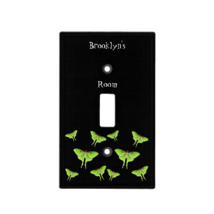 Luna Moth cartoon illustration  Light Switch Cover
