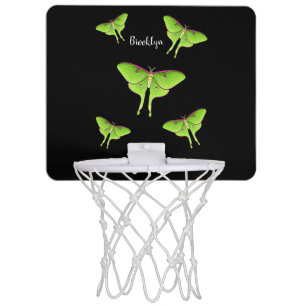 Luna Moth cartoon illustration Mini Basketball Hoop