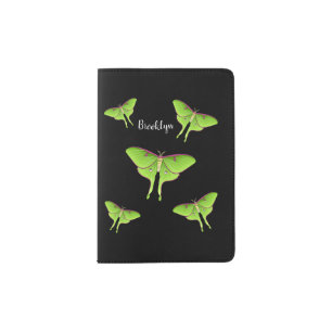 Luna Moth cartoon illustration Passport Holder