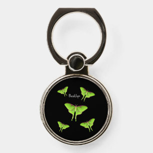 Luna Moth cartoon illustration  Phone Ring Stand