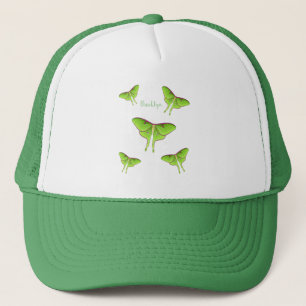 Luna Moth cartoon illustration  Trucker Hat