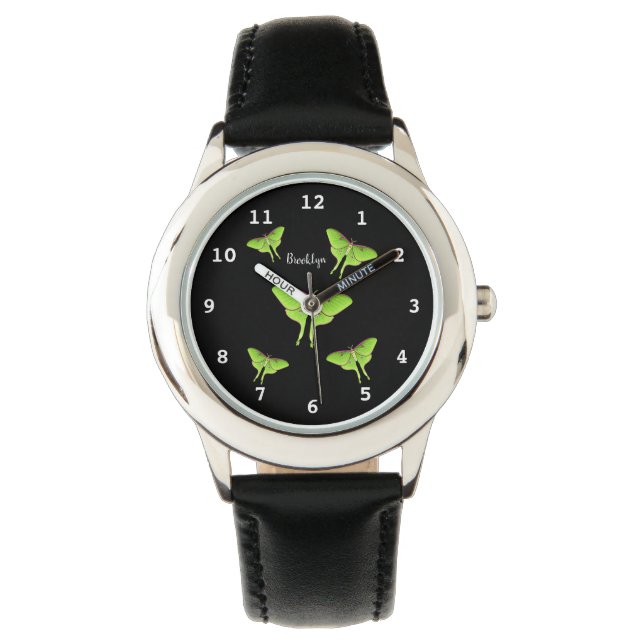 Luna Moth cartoon illustration  Watch (Front)