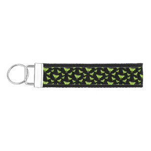 Luna Moth cartoon illustration Wrist Keychain