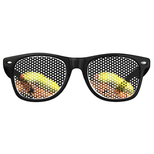 Luna Moth Caterpillar Retro Sunglasses (Front)