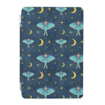 Luna Moth Celestial Moons & Stars Navy
