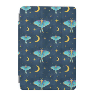 Luna Moth Celestial Moons & Stars Navy iPad Mini Cover