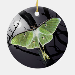 Luna Moth Ceramic Ornament