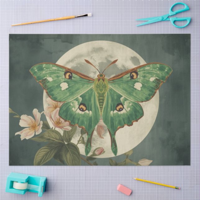 Luna Moth ConservatoryvBotanicals Tissue Paper (Craft)