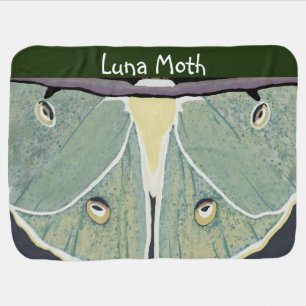 Luna Moth Digital Painting Baby Blanket