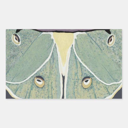 Luna Moth Digital Painting Rectangular Sticker