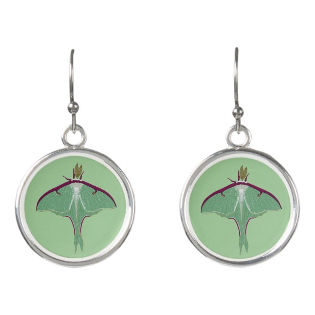 Luna Moth Earrings (Front)