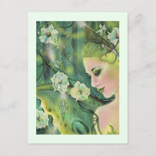 Luna moth fairy art by Renee Lavoie Postcard