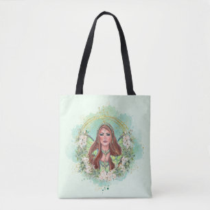 Luna moth fairy art by Renee Lavoie Tote Bag