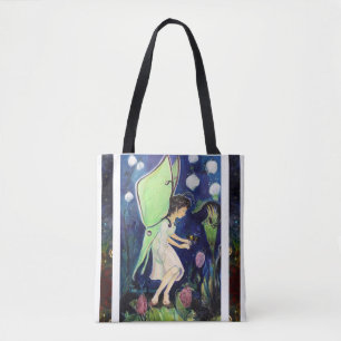 Luna Moth Fairy Bee Maureen Girard Tote Bag