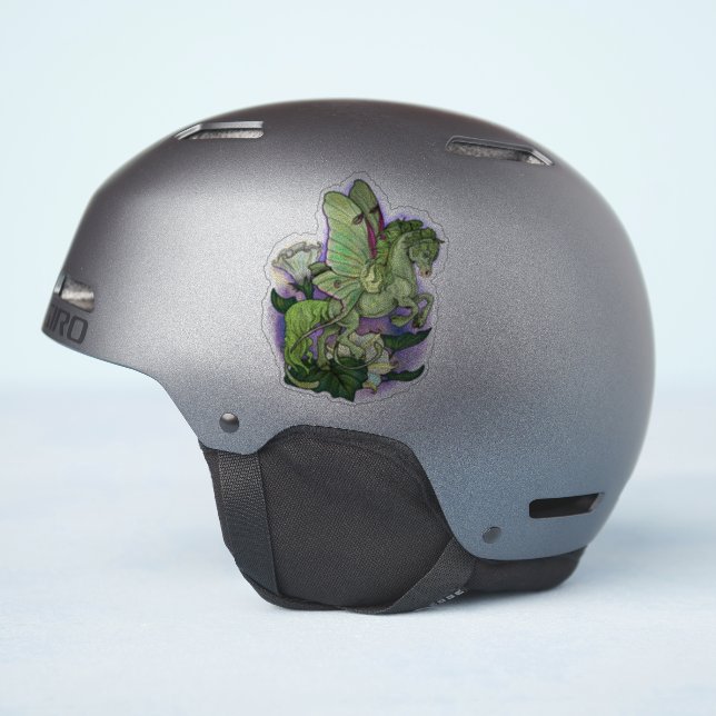 Luna Moth Fairy Horse Sticker (Helmet Side)