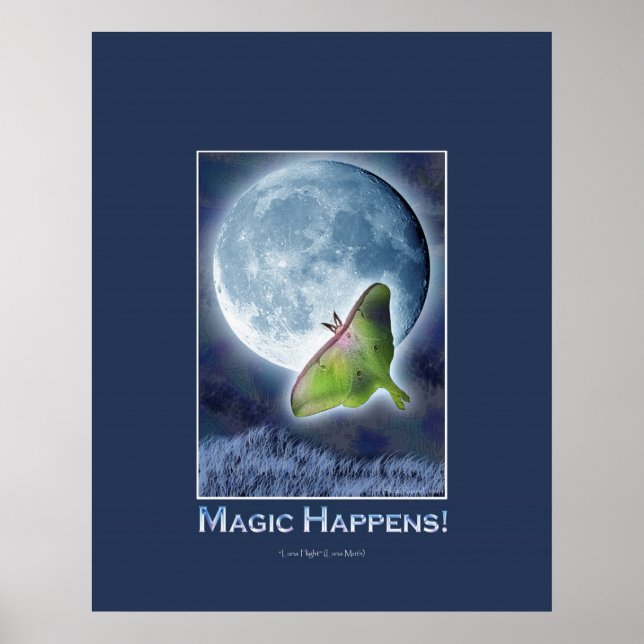 LUNA MOTH FANTASY & INSPIRATIONAL POSTER (Front)