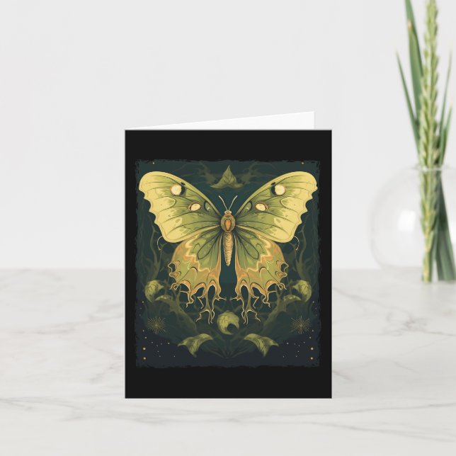 Luna Moth Halloween Costume Halloween Card (Front)