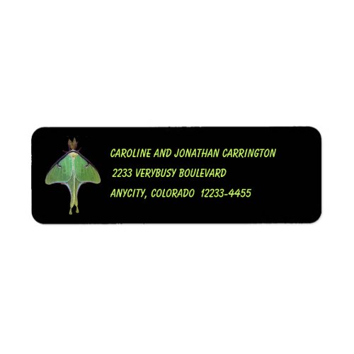 Luna Moth Label