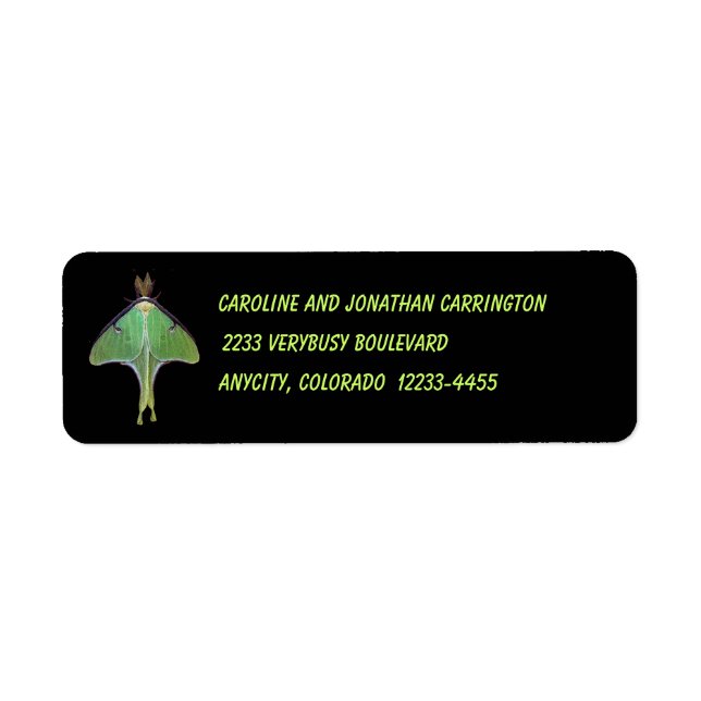 Luna Moth Label (Front)