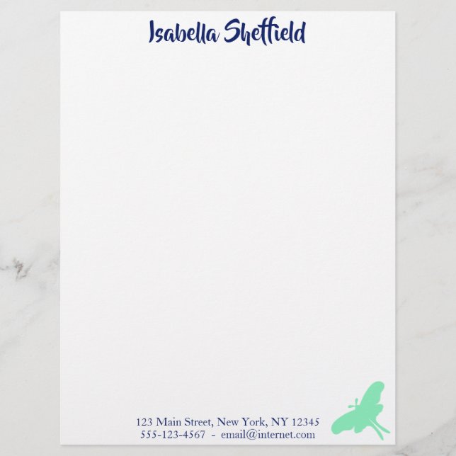  Luna Moth  Letterhead (Front)