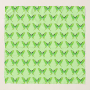 Luna Moth - Lime Green on a Pale Green Background Scarf