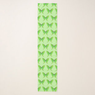 Luna Moth - Lime Green on a Pale Green Background Scarf