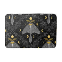 Luna moth, moon phases and ivy damask pattern