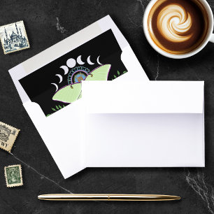 Luna Moth Moon Phases Envelope Liner